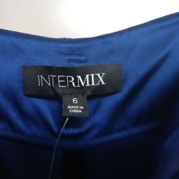 INTERMIX Sz. 6 New Claudia Velvet Pleated Wide-Leg Pants - Picture 10 of 12